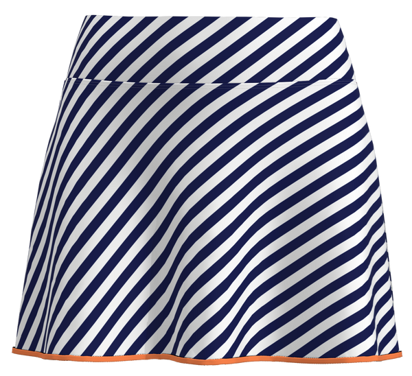 AB SPORT Women's Navy Cross Stripe TENNIS SKIRT BSKT02-NVCSO