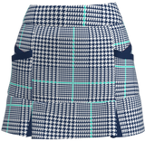 AB SPORT Women's Glen Plaid Print Kick Pleat Golf Skirt BSKG04-GPLDNBH