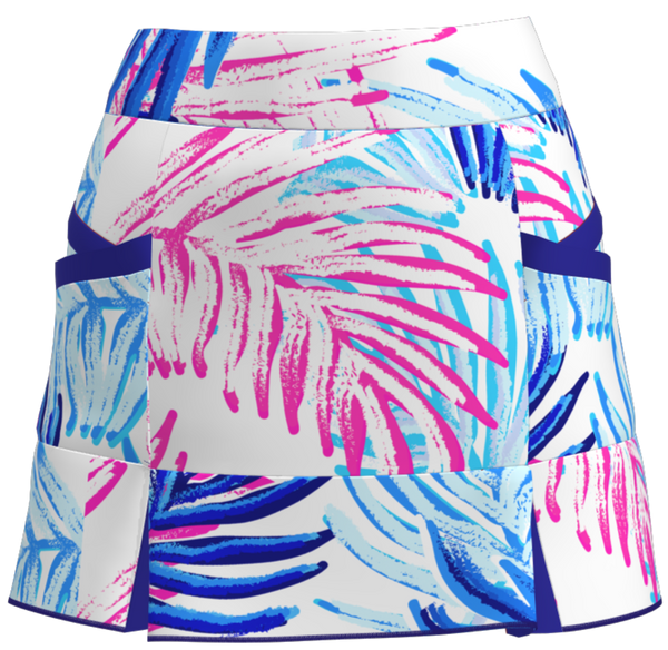 AB SPORT Women's Leaf Print Kick Pleat Golf Skirt BSKG04-LFRHP3R