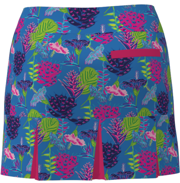 AB SPORT Women's Summer Garden Print Back Pleat Golf Skirt BSKG05-SUG1J