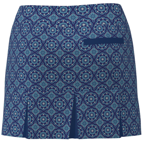 AB SPORT Women's Medallion Print Back Pleat Golf Skirt BSKG05-MORTB