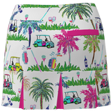 AB Sport Women's Golf Cart Print Back Pleat Golf Skirt - GCPWP