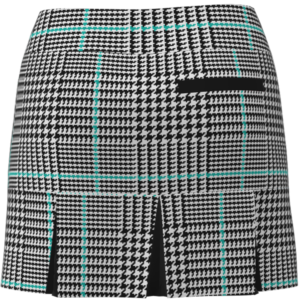 AB SPORT Women's Glen Plaid Print Back Pleat Golf Skirt BSKG05-GPBLBH