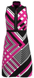 AB SPORT Fine Lines Pink Print Women's Golf Dress - ABSport