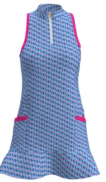 AB SPORT Women's Martini Print Flounce Golf Dress GD003-MART1K