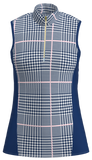 AB SPORT Navy Glen Plaid Women's Sleeveless Golf Shirt GP03-NGPLP