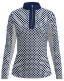 AB SPORT Women's Long Sleeve Mosaic Print UV 40 Sun Shirt LS02-MOSWNS