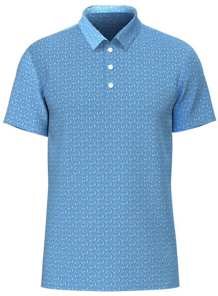 AB SPORT Golf and Martini Print Men's Polo Shirt MP01-GOLF&MART1D